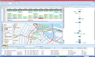 The PSItraffic user interface with different views. Source: PSI Transcom GmbH