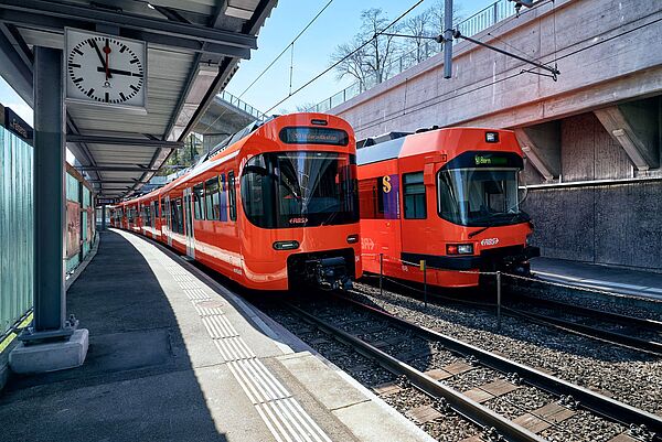 [Translate to English:] Regionalverkehr Bern-Solothurn: Die Worbla mit der Seconda. Quelle: PSI