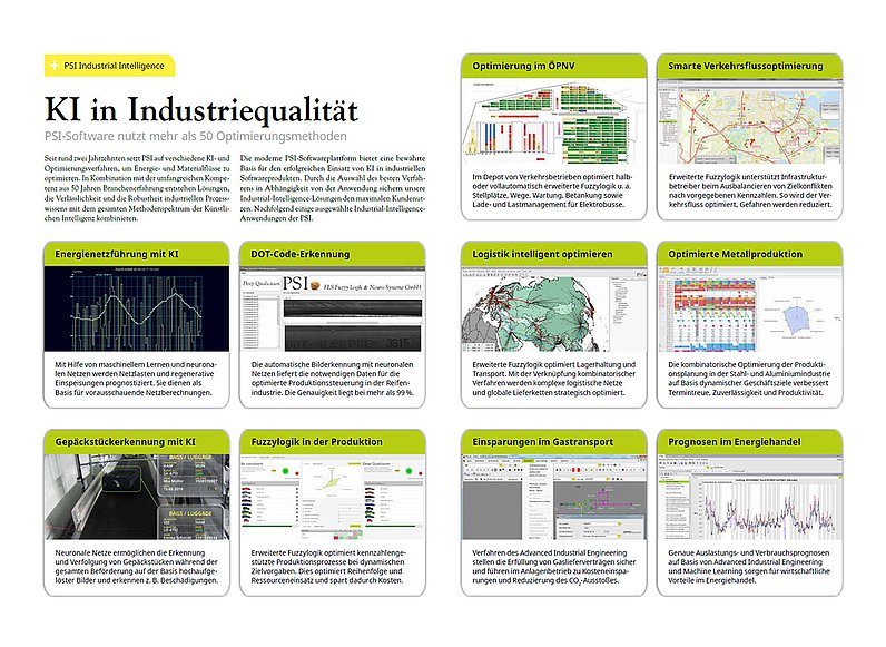 PSI Industrial Intelligence - Mit KI den Energie- und Materialfluss optimieren