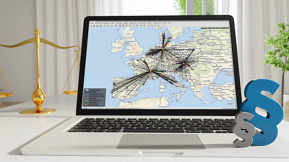 Beispielhafte Ansicht von der Software PSIglobal bei der Szenarienanalyse 